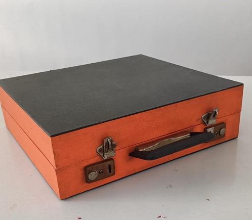 vintage platenkoffer koffer elpees lp's vinyl retro jaren 60, Cd's en Dvd's, Vinyl | Overige Vinyl, Gebruikt, Overige formaten
