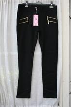 Nieuw zwarte stretch met ritsen broek 44, Zwart, Maat 42/44 (L), Nieuw, Ophalen of Verzenden