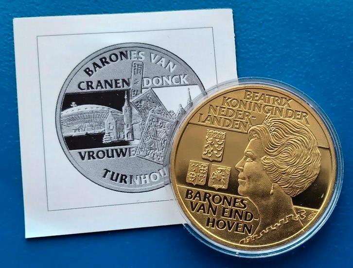 Penning Koningin Beatrix, Barones van Eindhoven, Postzegels en Munten, Penningen en Medailles, Brons, Nederland, Verzenden