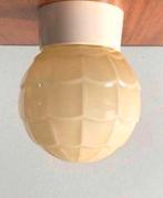 Art Deco Thabur artisjok plafondlamp | zachtgeel | jaren 30, Huis en Inrichting, Lampen | Plafondlampen, Ophalen of Verzenden