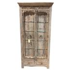 India Dressoir - GOEDKOOP - met en zonder glas - Gekleurd !!, 100 tot 150 cm, Met klep(pen), Nieuw, Ophalen of Verzenden