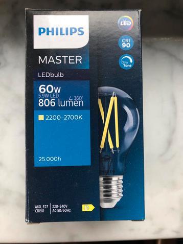 Philips Master LEDbulb 60W Dimbaar Nieuw beschikbaar voor biedingen