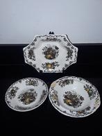 3 Mason,s serveerschaaltjes Fruitbasket bruin/gekleurd, Huis en Inrichting, Keuken | Servies, Verzenden, Zo goed als nieuw, Bord(en)