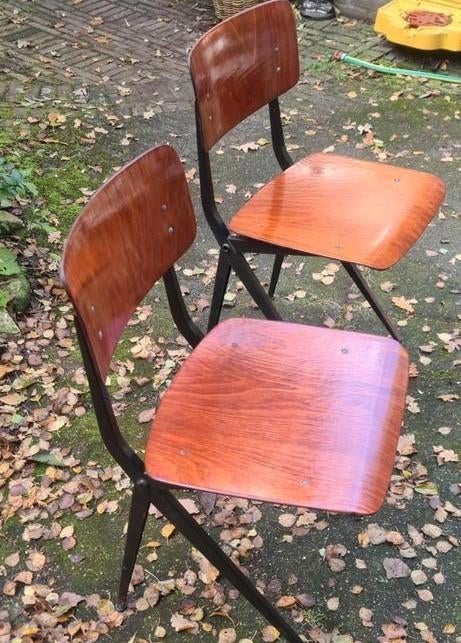Twee vintage, design passer stoelen, Ophalen, Twee