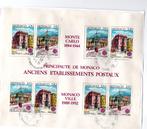 Monaco velletjes, Verzenden, Monaco, Gestempeld