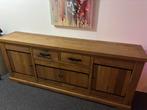 Massief Houten Dressoir met Zwart Staal, Gebruikt, 150 tot 200 cm, Ophalen of Verzenden, Met lade(s)