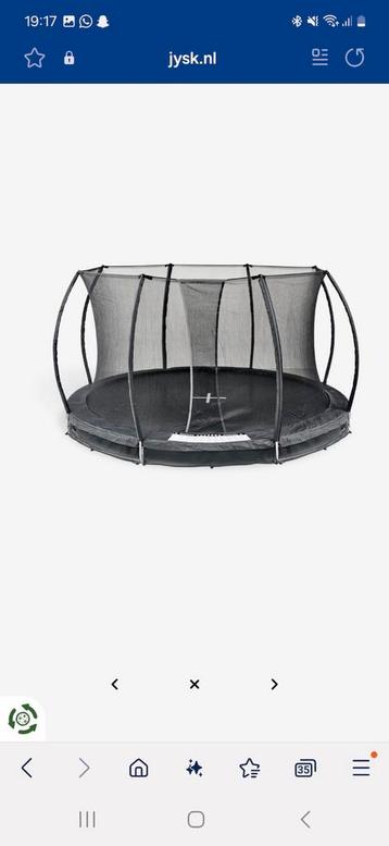Nieuwe Inbouw trampoline FALK 396cm met vangnet beschikbaar voor biedingen