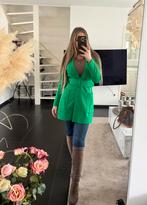 Lange jas blazer met riem Zara groen maat 34 xs S NIEUW, Ophalen of Verzenden, Nieuw, Maat 34 (XS) of kleiner, Beige