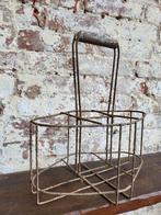 Brocante Frans ijzeren flessenrek/ allegonda, Ophalen of Verzenden