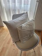2 Witte Kussens - 40x40 & 50x50 cm, Ophalen of Verzenden, Gebruikt, Wit, Vierkant