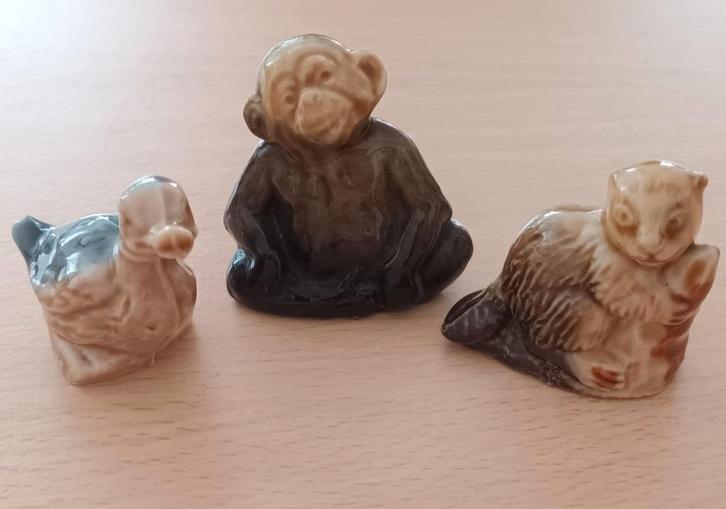 3 Wade letterbak beeldjes jaren 70-80, Verzamelen, Beelden en Beeldjes, Zo goed als nieuw, Dier, Ophalen of Verzenden