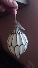 Prachtige set van 3 grote kerstballen Wit met donkere randen, Ophalen of Verzenden, Zo goed als nieuw