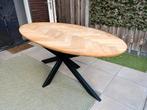 Eiken eettafel 180x90, Huis en Inrichting, Ophalen, 50 tot 100 cm, Zo goed als nieuw, Ovaal