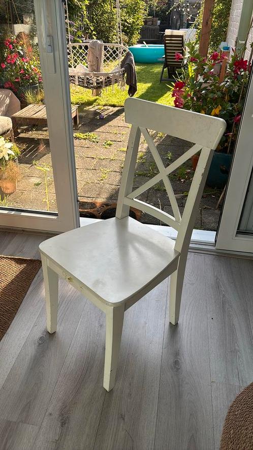 Ikea ingolf stoel, Huis en Inrichting, Stoelen, Gebruikt, Wit, Ophalen of Verzenden
