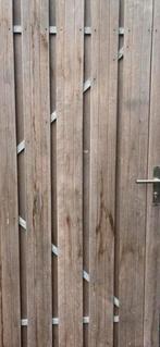poortdeur hardhout met stalen frame 100  180, Tuin en Terras, Ophalen, Gebruikt, Minder dan 100 cm, Draaipoort
