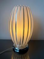 Vintage Glazen Tafellamp, Ophalen of Verzenden, Zo goed als nieuw, Glas, 50 tot 75 cm