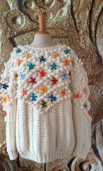 💖Prachtig handmade geborduurde wollen trui L XL, Kleding | Dames, Truien en Vesten, Verzenden, Nieuw, Maat 42/44 (L)