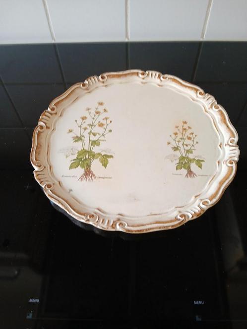 Florentijns rond dienblad met ranonkeltjes, Huis en Inrichting, Woonaccessoires | Dienbladen, Rond, Ophalen of Verzenden