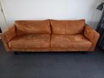 Bank Levi 3 zits leder Bull cognac, Huis en Inrichting, Banken | Bankstellen, Ophalen, Gebruikt, Driepersoons, Rechte bank