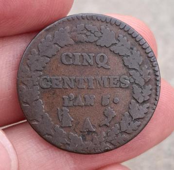 Frankrijk - 5 cent per jaar 5 A (1796) beschikbaar voor biedingen