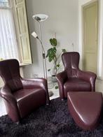 2 fauteuils en 1 hocker Sitting vision, Ophalen, Gebruikt, 50 tot 75 cm, Leer