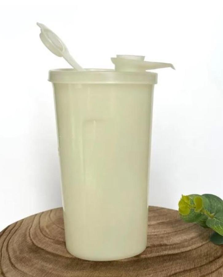 tupperware hoge suikerpot melkpoeder dispenser schenktuit, Huis en Inrichting, Keuken | Tupperware, Zo goed als nieuw, Overige typen