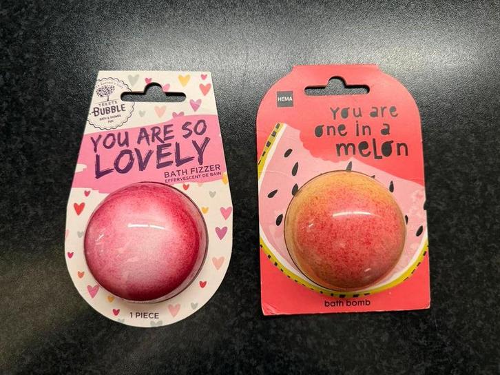 2 bruisballen - You are so lovely & One in a melon, Sieraden, Tassen en Uiterlijk, Uiterlijk | Lichaamsverzorging, Nieuw, Bad & Douche