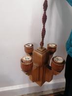 ** Kroonluchter kaarsen hout kwaliteit 40.5 x 44 cm, Ophalen of Verzenden, Zo goed als nieuw, Hout