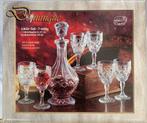 Karaf met glazen bohemia kristal, Antiek en Kunst, Antiek | Glas en Kristal, Ophalen of Verzenden