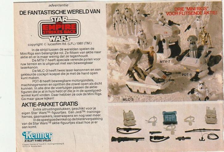 retro reclame 1982 Star Wars Kenner actie pakket, Verzamelen, Retro, Overige typen, Verzenden