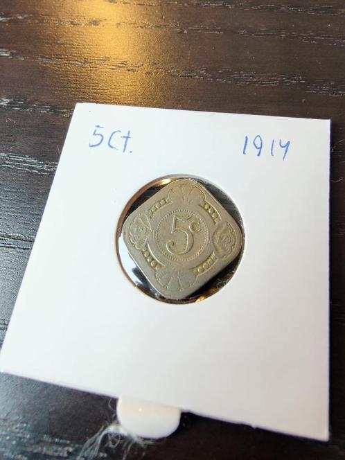 Nederland 5 cent 1914 - Vierkante Stuiver, Postzegels en Munten, Munten | Nederland, Losse munt, 5 cent, Ophalen of Verzenden