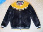 Persival teddy winterjas donker blauw / geel maat 164 jas, Persival, Meisje, Ophalen of Verzenden, Zo goed als nieuw
