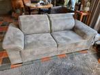 Grijs 2 zits en 2,5 zits bankstel, microleder, nette staat !, Huis en Inrichting, Ophalen, Gebruikt, 75 tot 100 cm, Rechte bank