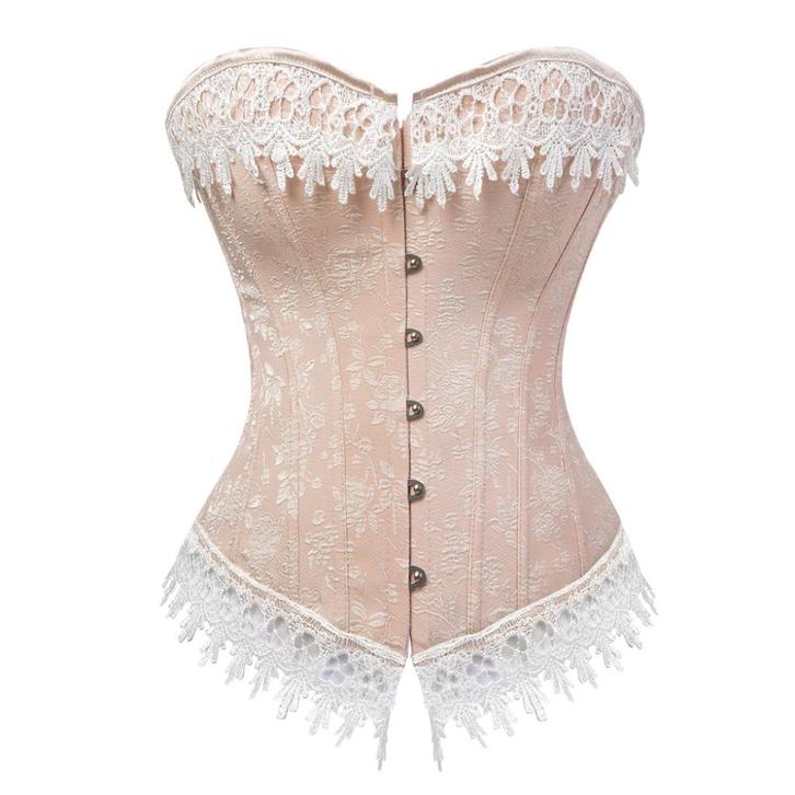 Beige korset met borduursel burlesque bustier bloemen dames, Kleding | Dames, Ondergoed en Lingerie, Body of Korset, Beige, Verzenden