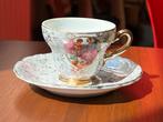 Vintage Versailles Porseleinen Demitasse Kop en Schotel, Verzamelen, Porselein, Kristal en Bestek, Ophalen of Verzenden, Gebruikt