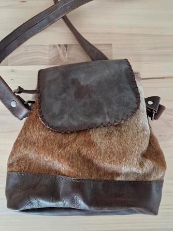 Cowboy kleine schoudertas koeienhuid bruin beschikbaar voor biedingen