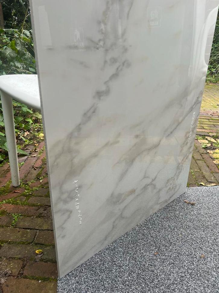 6 Grote Badkamertegels - Marmermotief 60 x 120, Doe-het-zelf en Verbouw, Tegels, Nieuw, Wandtegels, Keramiek, 60 cm of meer, 40 tot 60 cm