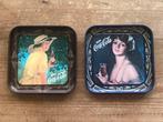 Vintage Coca Cola onderzetters (2 stuks), Huis en Inrichting, Ophalen of Verzenden, Gebruikt, Glas of Kopje
