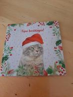 40 dubbele kerstkaarten met enveloppen Franciens katten, Diversen, Kerst, Ophalen of Verzenden, Nieuw