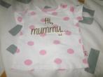 Nieuw wit/roze shirtje opdruk Hi, Mummy... Hema maat 62, Kinderen en Baby's, Babykleding | Maat 62, Nieuw, Meisje, Shirtje of Longsleeve