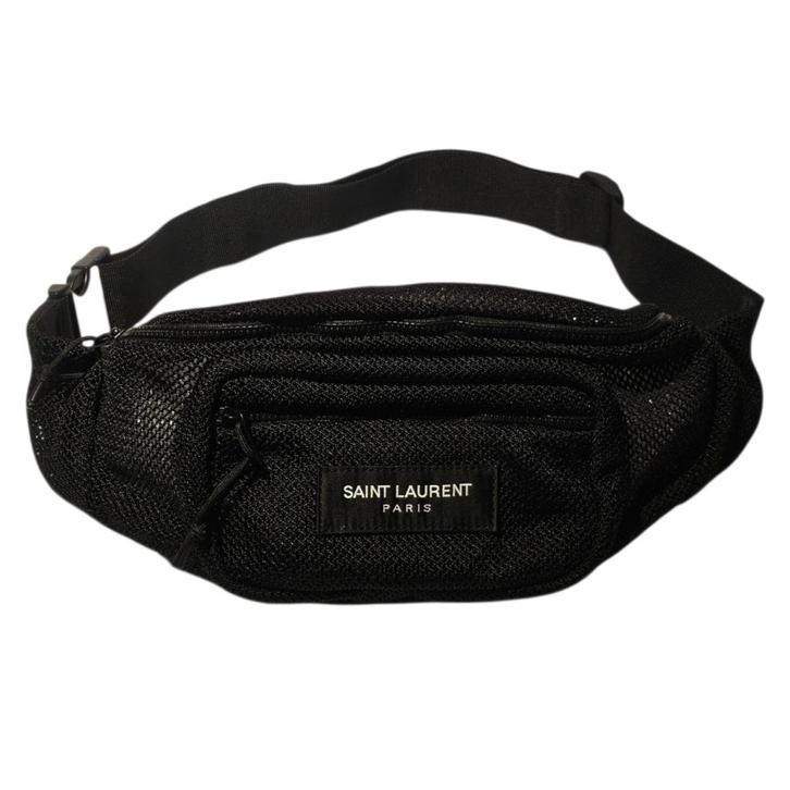 Saint Laurent Black Slp Crossbody Bag Mesh Black, Sieraden, Tassen en Uiterlijk, Tassen | Schoudertassen, Gebruikt