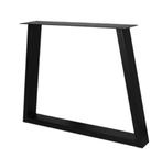 Stalen Trapezium tafelpoot 10x4 cm Zwart (1 stuk), Tafelpoot, Nieuw, Metaal, Unicorndisplays B.V.