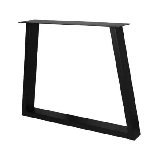 Stalen Trapezium tafelpoot 10x4 cm Zwart (1 stuk), Huis en Inrichting, Tafelonderdelen, Nieuw, Tafelpoot, Minder dan 50 cm, 50 tot 100 cm