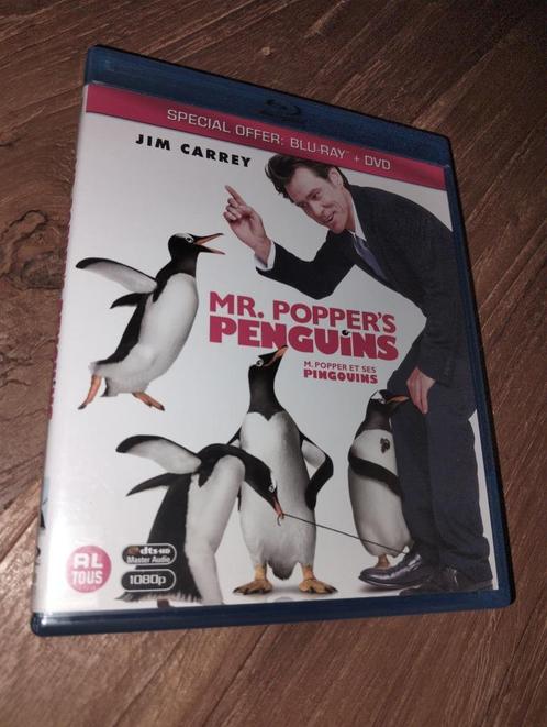 Blu ray + Dvd Mr. Penguins Popper's Jim Carrey NLO, Cd's en Dvd's, Blu-ray, Zo goed als nieuw, Ophalen of Verzenden