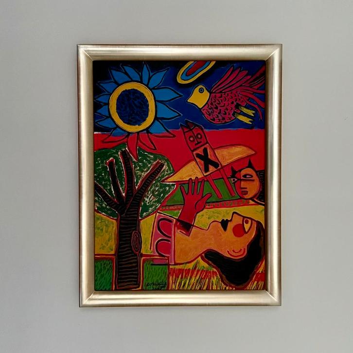 Corneille Zeefdruk - Kleurrijk en Expressief, Antiek en Kunst, Kunst | Litho's en Zeefdrukken, Ophalen