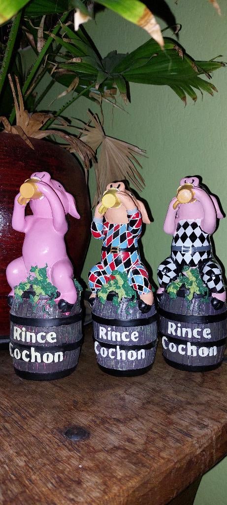 Set van 3 zeldzame Rince Cochon beelden (biermerk), Ophalen of Verzenden, Nieuw, Overige typen
