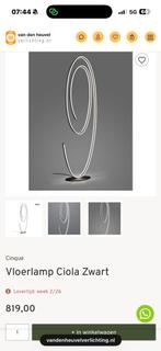 Vloerlamp ciola zwart staande lamp, Ophalen, Nieuw, Metaal, 150 tot 200 cm