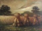 LANDSCHAP KORENVELD MET MOOIE KORENSCHOVEN🌾TARWE🌾AKKER, Ophalen of Verzenden