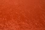Grote retro vintage tricot lap stof / coupon - Velours, 120 cm of meer, Oranje, Ophalen of Verzenden, Polyester