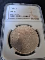 Morgan Dollar, Postzegels en Munten, Munten | Amerika, Ophalen of Verzenden, Noord-Amerika, Losse munt, Zilver